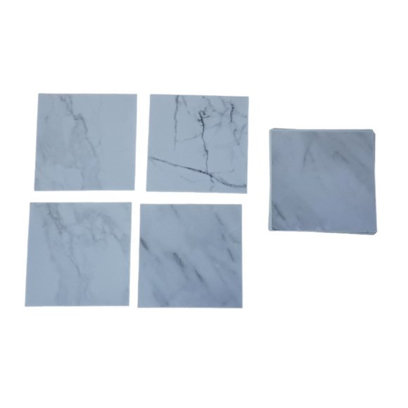 Walplus 24 Pack 4x4 White Marble Style Tile Stickers - Picture 4 of 6